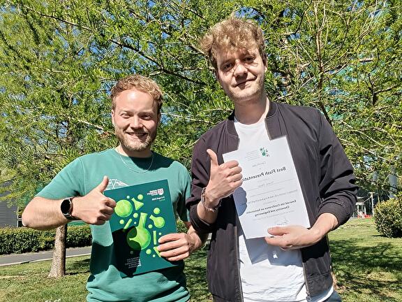 Jelmer and Thomas with their prizes